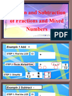 Addition and Subtraction of Dissimilar Fractions and Mixed Numbers