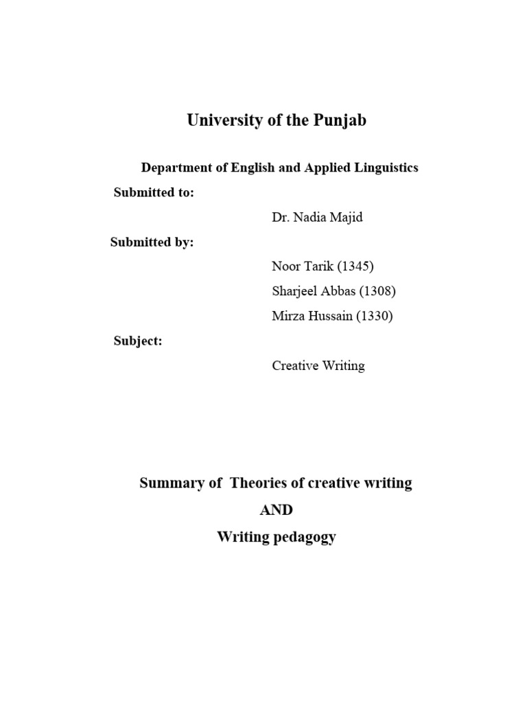 The Evolution of Creative Writing Theory | PDF | Pedagogy | Creative ...