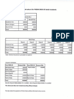 Fee Structure For Prospectus 23-25-0001