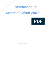 An Introduction To Microsoft Word 2007