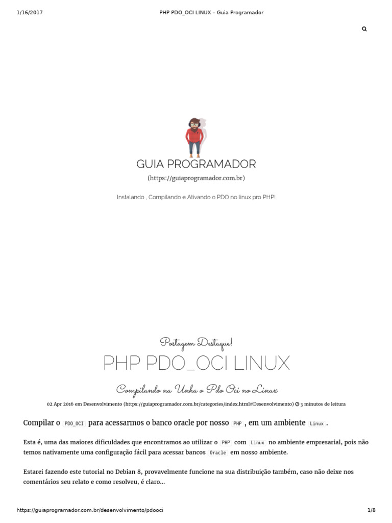 Instalacao pdo oci on debian 8 64 pdf linux php