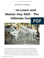 How To Learn and Master Any Skill - The Ultimate Guide
