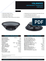 Beyma Speakers Data Sheet Low Mid Frequency 15LX60V2