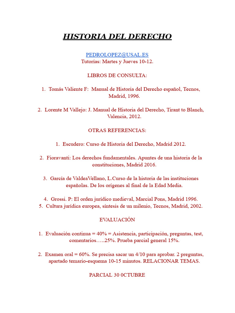 Historia Del Derecho | PDF