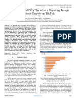 The Influence of POV Trend As A Branding Image Content Creator On TikTok