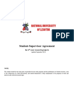 Student Supervisor Agreement
