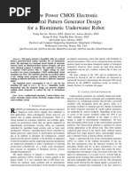 Low Power CMOS Electronic Central Pattern Generator Design For A Biomimetic Underwater Robot