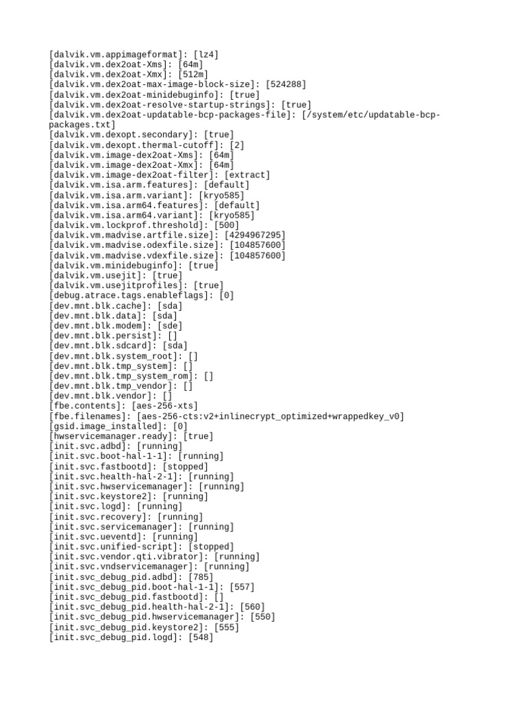 Android System Configuration | PDF | File System | Online And Offline