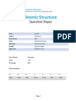 Atomic Structure: Question Paper