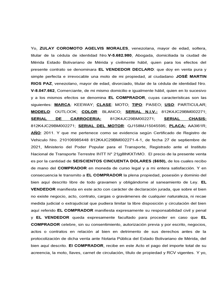Venta de moto Keeway en Mérida | PDF | Justicia | Crimen y violencia