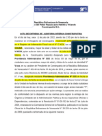 Acta de Entrega Modelo Auditoria