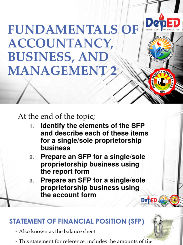 Statement of Financial Position Guide | PDF | Balance Sheet | Equity ...