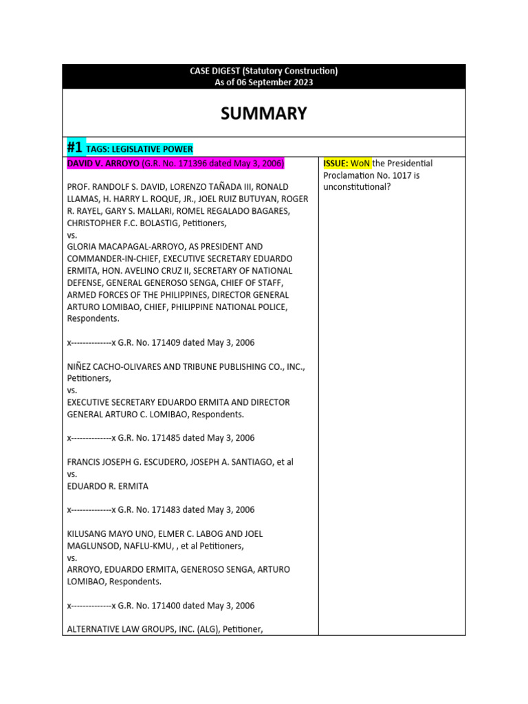 Tags legislative power david v arroyo g r no 171396 dated may 3