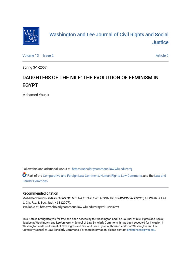 Evolution of Feminism in Egypt | PDF | Gender Studies | Feminism