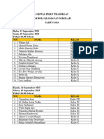 Jadwal Piket Pra Diklat