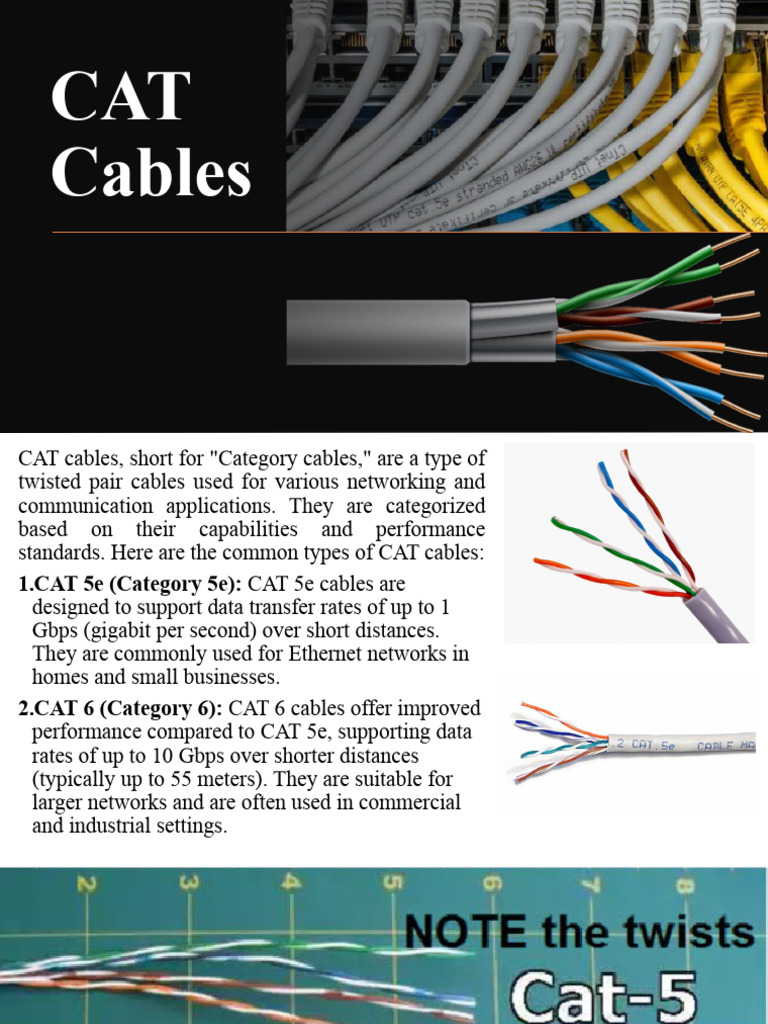 CAT Cables PDF Computer Networking Information And Communications