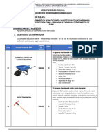 Especificaciones Tecnicas Herramientas