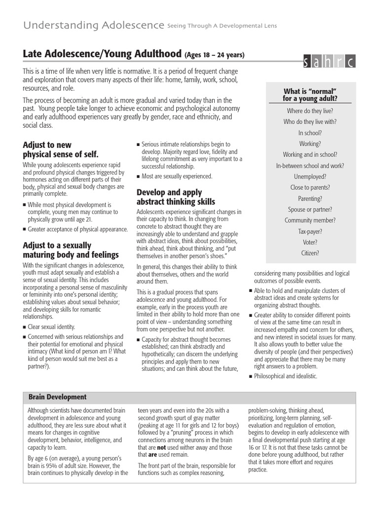 Understanding Adolescent Development | PDF | Adolescence | Identity ...