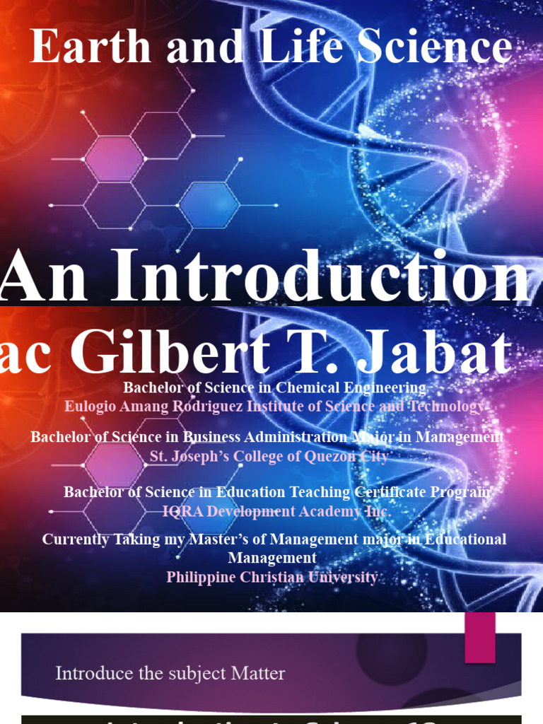 Introduction to Earth and Life Science PDF