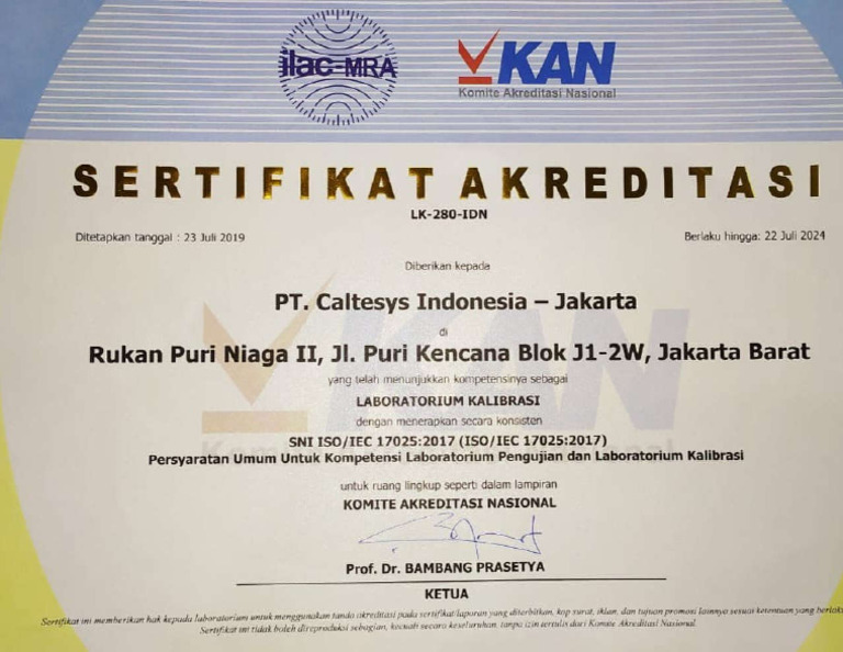 Sertifikat Kan Caltesys 2024 Pdf