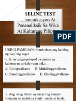 Cor 2 - Baseline Test With Answer