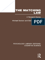 Davison and McCarthy - 1988 - Matching Law - A Research Review