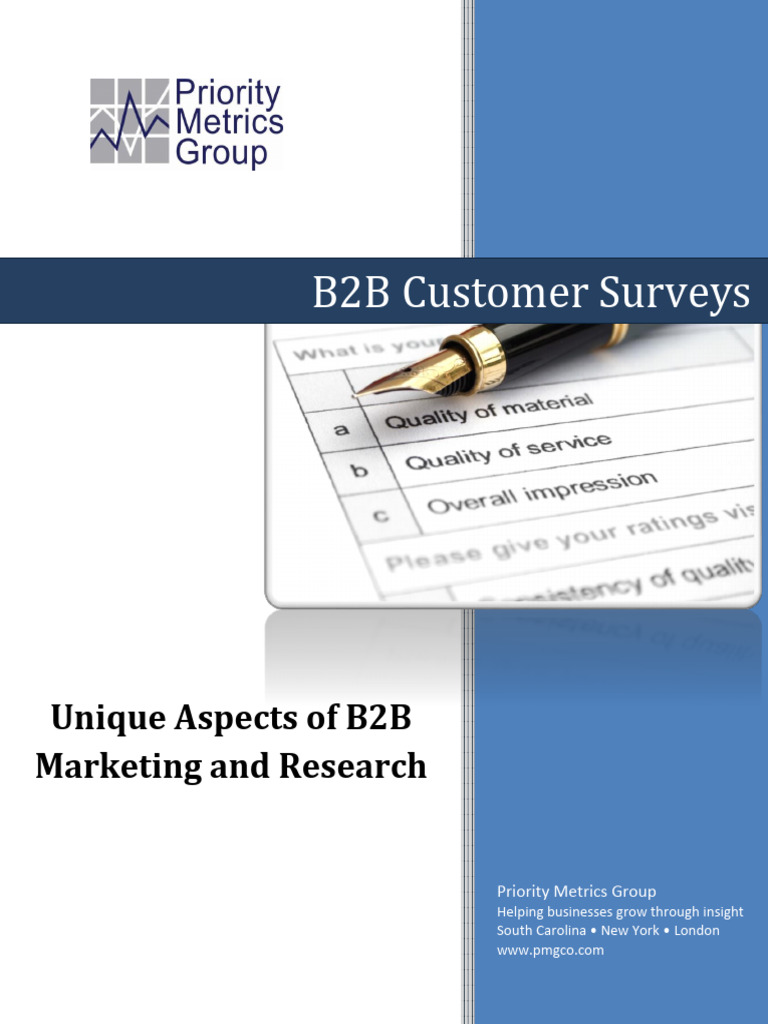 B2B Customer Surveys | PDF | Marketing | Sales