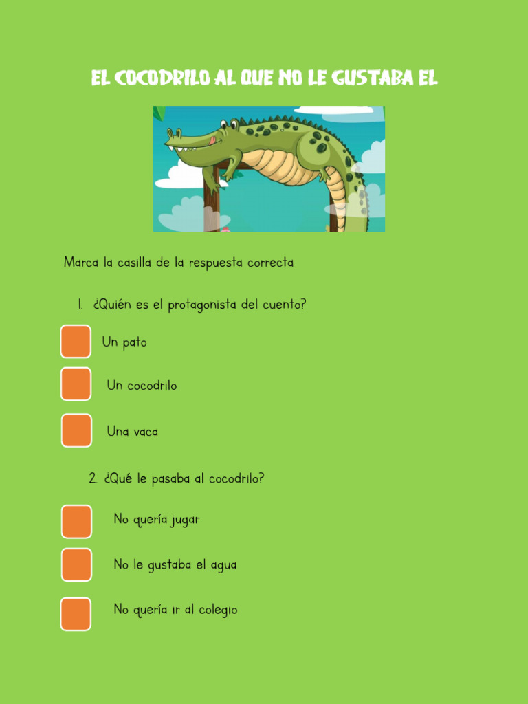 El Cocodrilo Al Que No Le Gustaba El | PDF | Libros para adolescentes ...