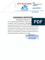 Experience Certificate