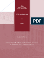 MNB-tanulmányok: Kín Vagy Kincs? Az Inflációs Meglepetés Rövid Távú Hatása Az Államháztartásra - Magyarország Esete