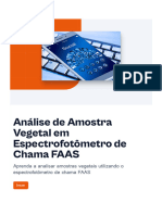 Analise de Amostra Vegetal em Espectrofotometro de Chama Faas