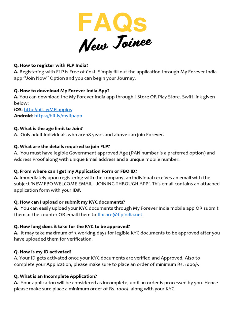 Joining FLP India: Registration Guide | PDF | Service Industries