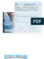 Certificado de Bautismo