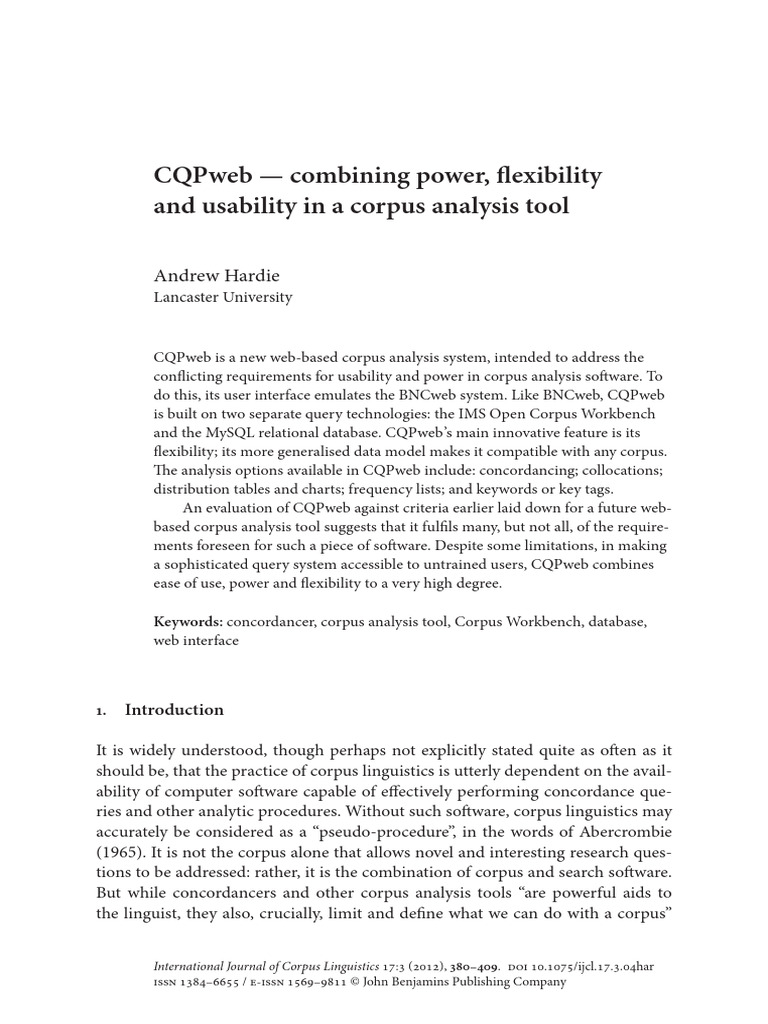 Cqpweb combining power flexibility and usability in a corpus