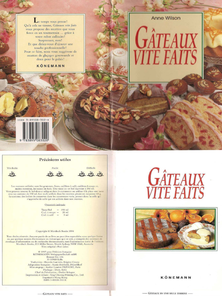 Recettes de Gâteaux Rapides et Faciles | PDF | Pains | Chocolat