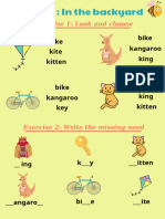 Unit 2: in The Backyard: Bike Kite Kitten Bike Kangaroo King