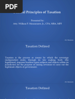 General Principles of Taxation - 2023