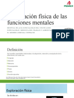 Exploración Física de Las Funciones Mentales