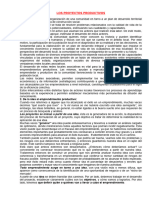 Los Proyectos Productivos: 1. El Desarrollo Local