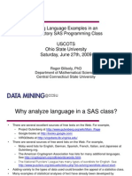 Using Language Examples in an Introductory SAS Programming Class