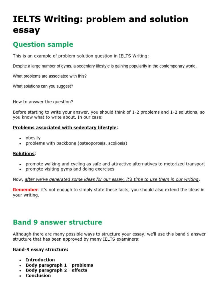 Ielts writing task 2 problem and solution essay pdf obesity