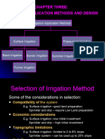 Chapter Three: Irrigation Application Methods and Design