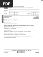 June 2018 (v1) QP - Paper 1 CAIE Computer Science GCSE