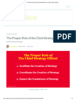The Proper Role of The Chief Strategy Officer