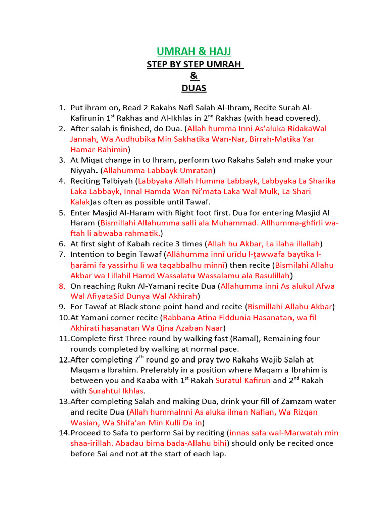 Step by Step Umrah & Hajj | PDF | Abrahamic Religions | Semitic Words ...