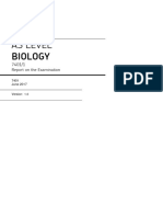 Aqa As-Level Biology Examiner Report Paper 1 2017