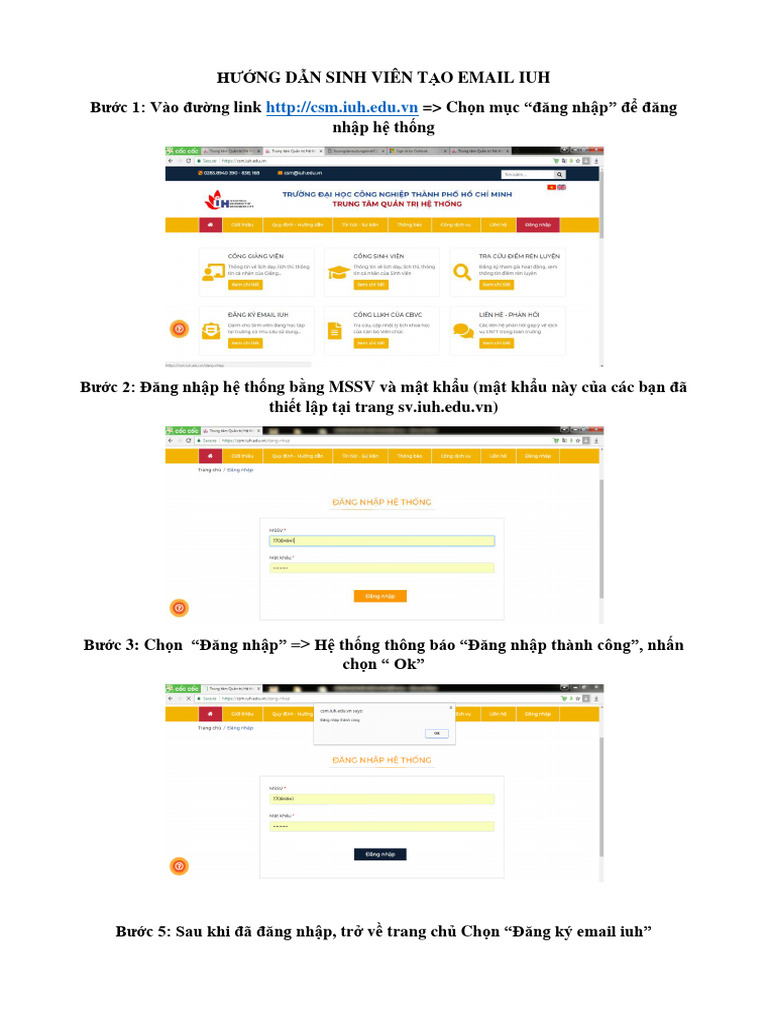 Email Sinh Viên IUH