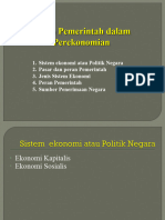 Peran Pemerintah DLM Perekonomian