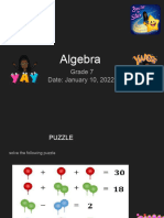 7u (Grade 7) Algebra