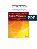 Solution Manual For Project Management A Managerial Approach 10th Edition Meredith
